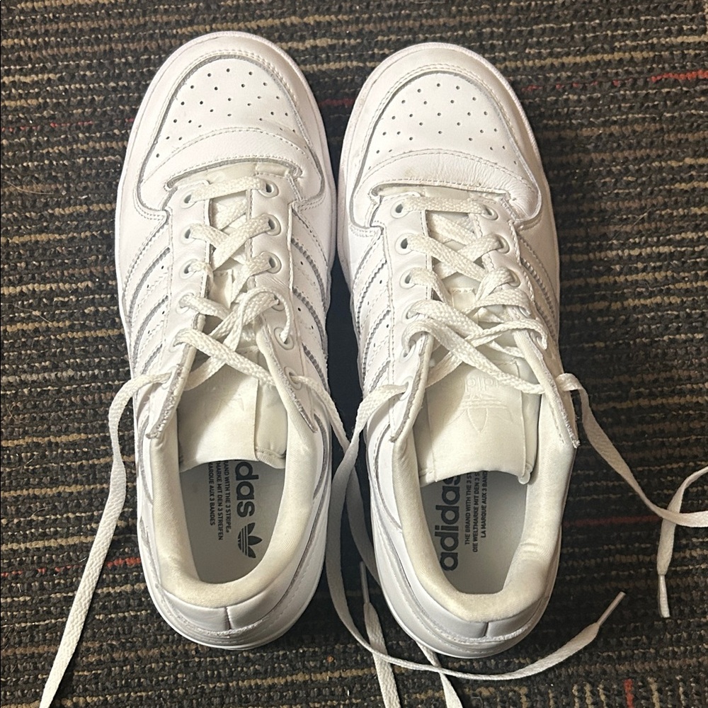 Adidas Classic White Lace-Up Sneakers